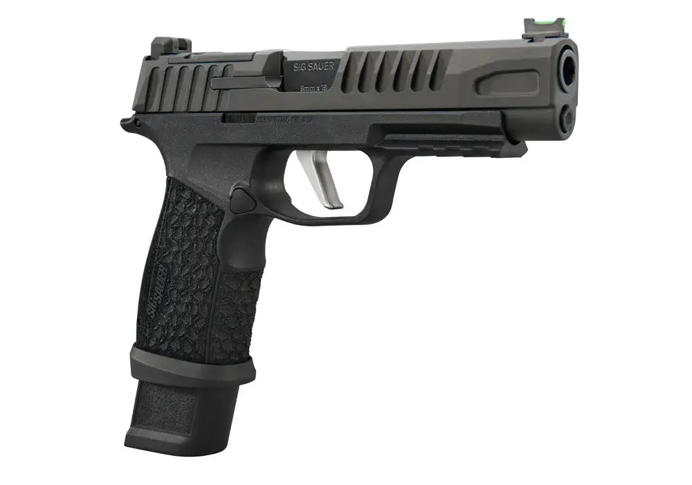 Gray semi-automatic handgun in Sig Sauer P365-FUSE IWB Holster for concealed carry