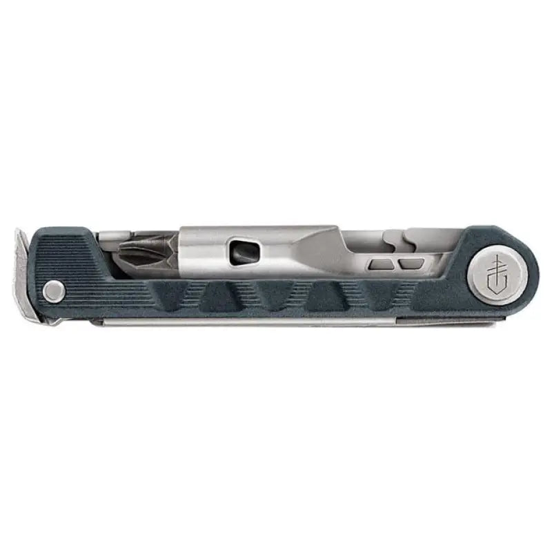 Gray and silver Gerber Gear Armbar Drive multi-tool with pry bar and bottle opener