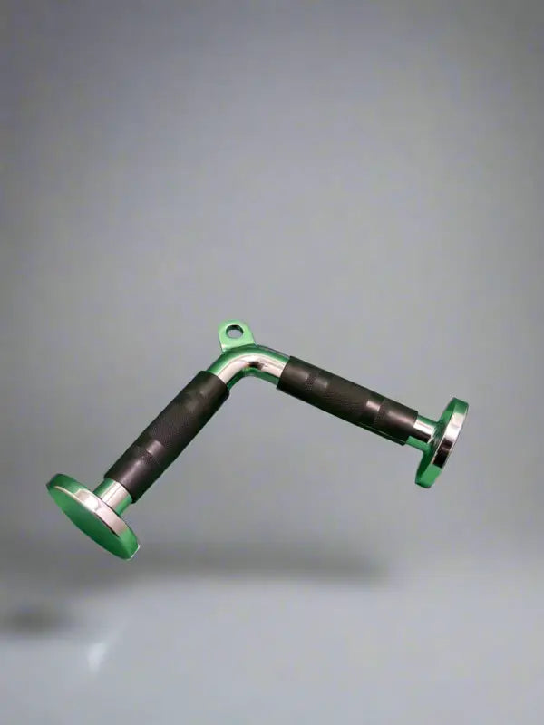 Green and black lat pulldown bar from SFE Chromed Triceps Press Bar for fitness enthusiasts