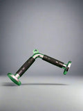 Green and black lat pulldown bar for SFE Chromed Triceps Press Bar workouts