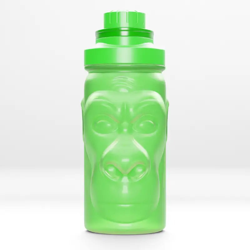 Green gorilla-faced water bottle in Harambe Shaker Bottles, perfect shaker bottle option