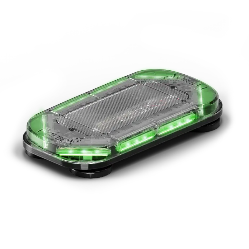 Green LED emergency light bar on Feniex Quantum 2.0 18 Mini Light Bar for enhanced visibility
