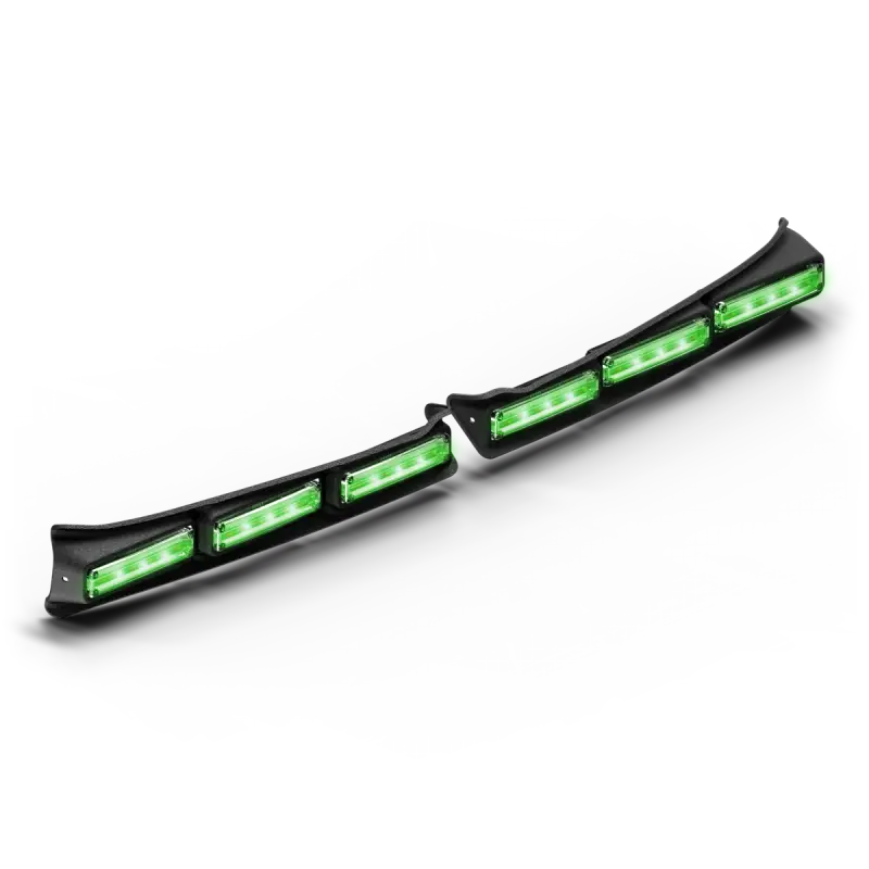 Green LED light bar on Feniex Quantum 2.0 Spoiler Mount for First Responders