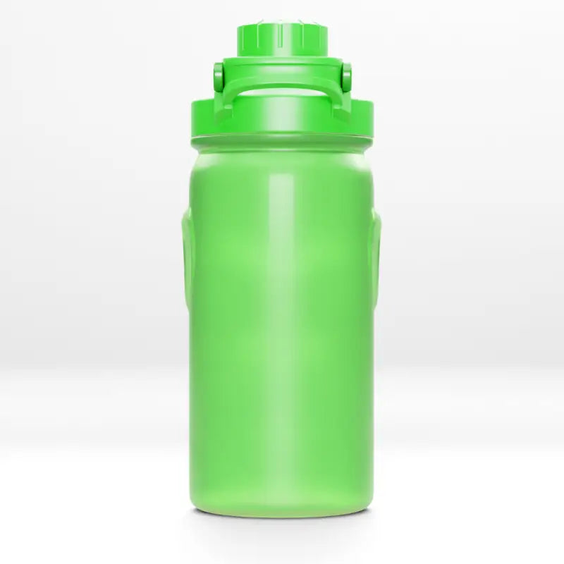 Green plastic water bottle in Harambe Shaker Bottles, the durable shaker bottle for all-day hydration