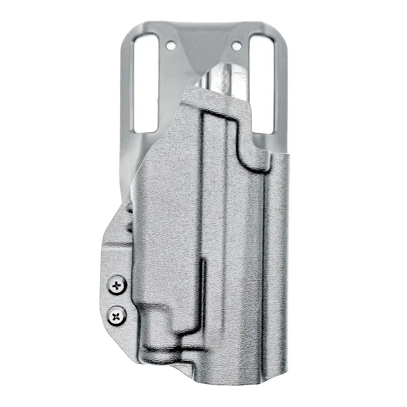 Grey textured plastic Sig Sauer P365-FUSE holster with belt attachment for weapon-mounted light