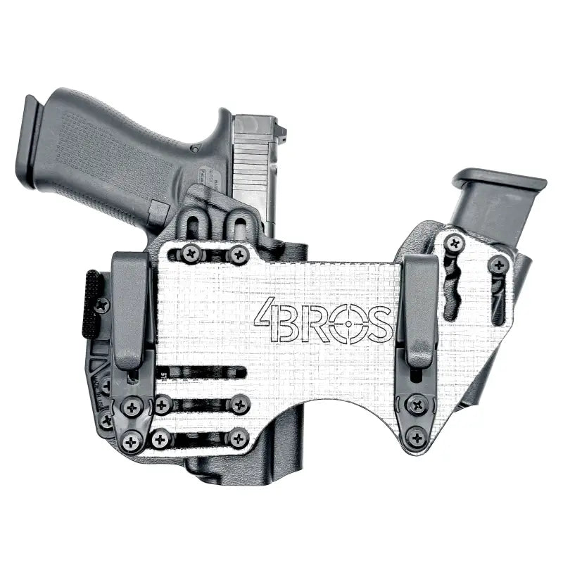 Gun and magazine holster on 4BROS Fat Guy’s Appendix Rig showcasing a durable appendix rig and magazine carrier