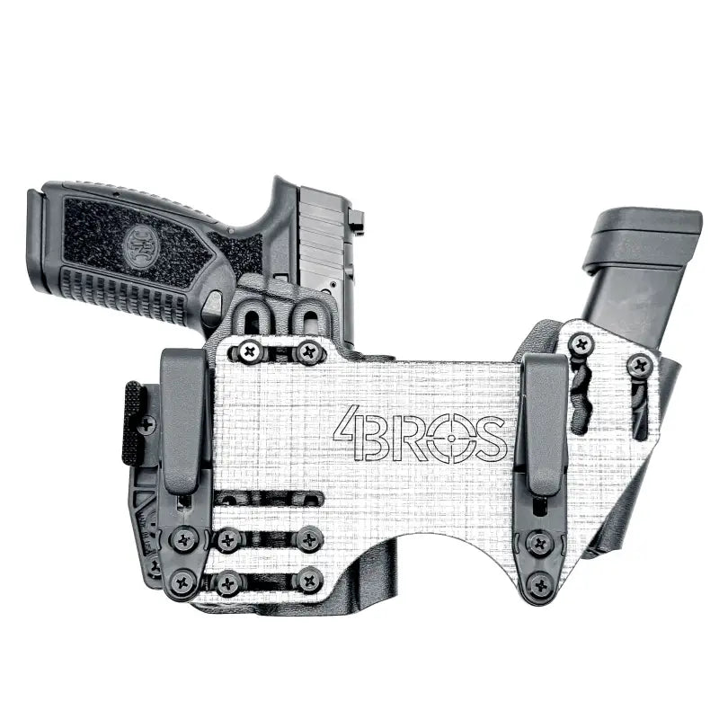Gun and magazine holster on 4BROS Fat Guy’s Appendix Rig, a durable appendix rig with magazine carrier