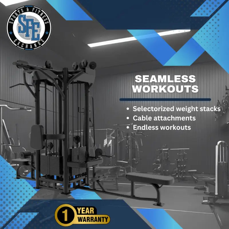 Gym cable machine for first responders, firefighters, and police training at SFE Commercial Jungle Gym