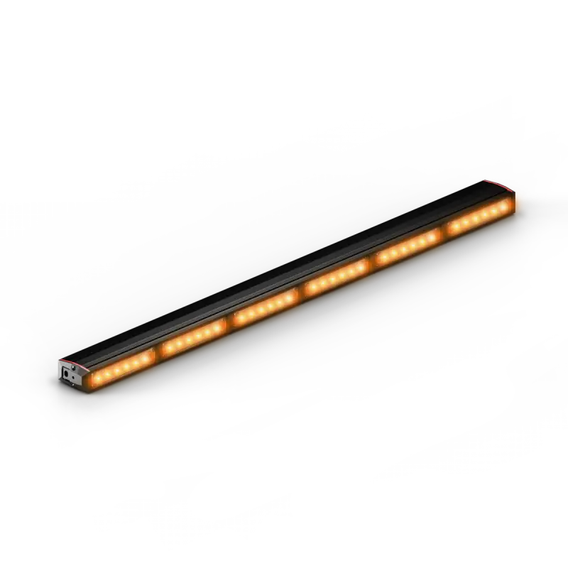 Illuminated amber LED light bar on Feniex Quantum 2.0 Stick Light for first responders