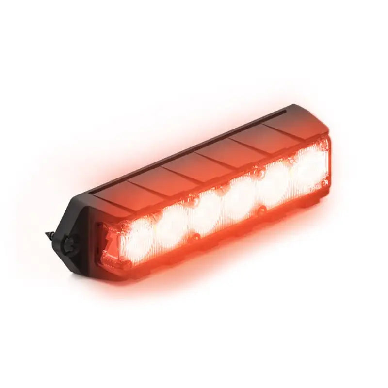 Illuminated Red LED Light Bar on Feniex Fusion-S Surface Mount for First Responders
