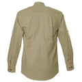 Khaki long-sleeve Safari Shirt for Men with two chest pockets to carry essential outdoor gear