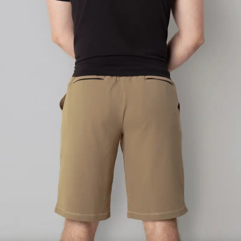 Khaki carrier shorts for concealed carry from Arrowhead Tactical Apparel, Carrier Shorts Mk.II