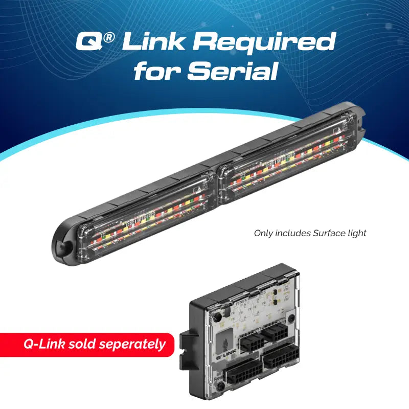 Feniex Q Series Flat Wide Surface Mount LED Light Bar with Control Module and Light Heads