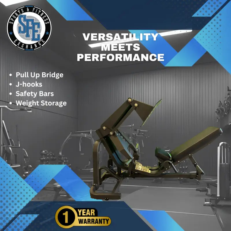 SFE 45 Degree Leg Press showcasing a durable 45-degree plate loaded leg press design