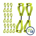 Lime-green Cable Management Clips for Glove Clip Safety Holder to organize cables