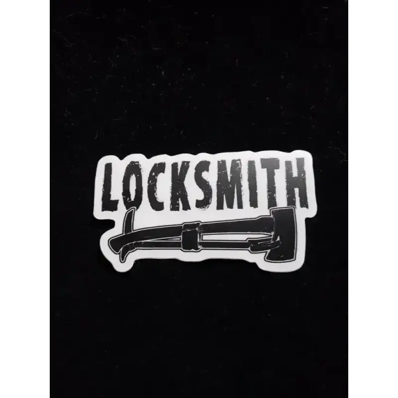 Locksmith Helmet Decal with tools in durable vinyl for locksmith helmets