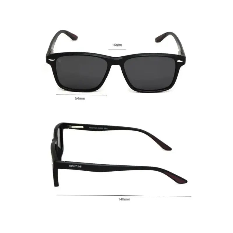 Black Loma Wayfarer sunglasses with dark lenses for frontline optics and first responders
