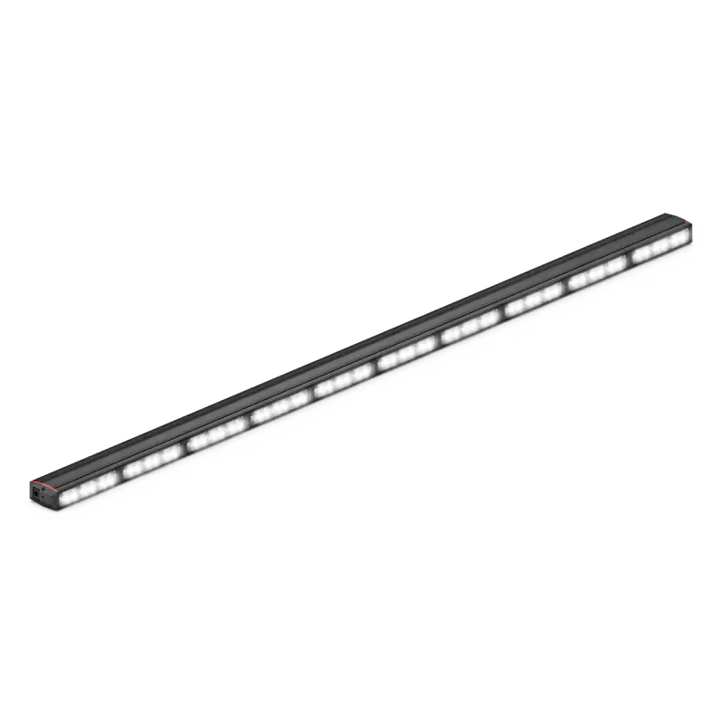 Long black LED light bar on Feniex Fusion Work Light for high visibility and durability