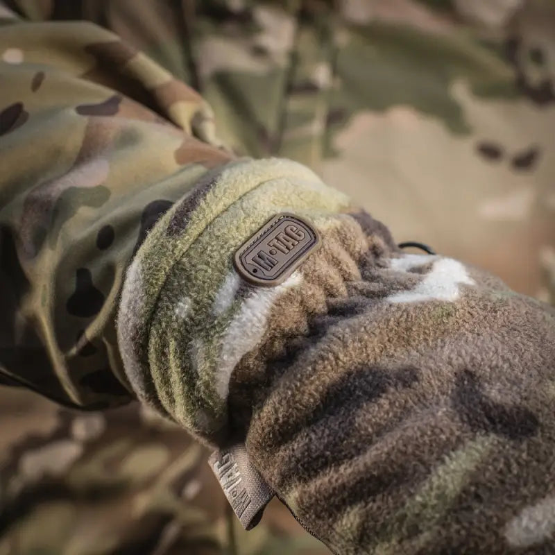 M-Tac Gloves Fleece Thinsulate in camouflage pattern for tactical use