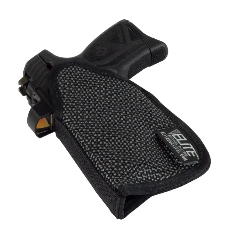 Black Clipless IWB Holster with textured mesh for S&W and Sig Sauer firearms