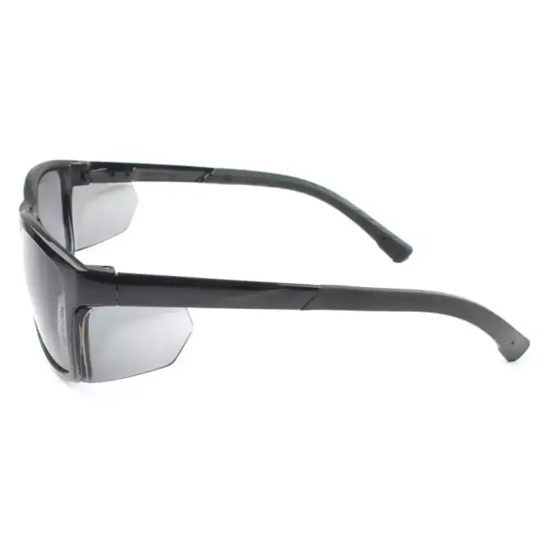 Black wraparound METEL M40 Safety Glasses with gray polycarbonate lenses for stylish protection