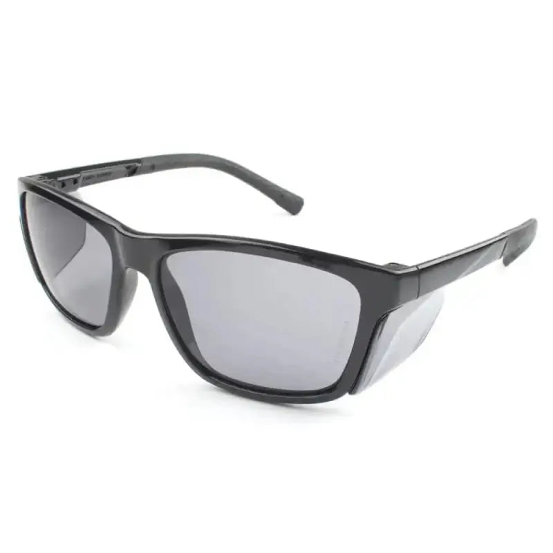 Black-framed METEL M40 Safety Glasses with side shields and polycarbonate lenses