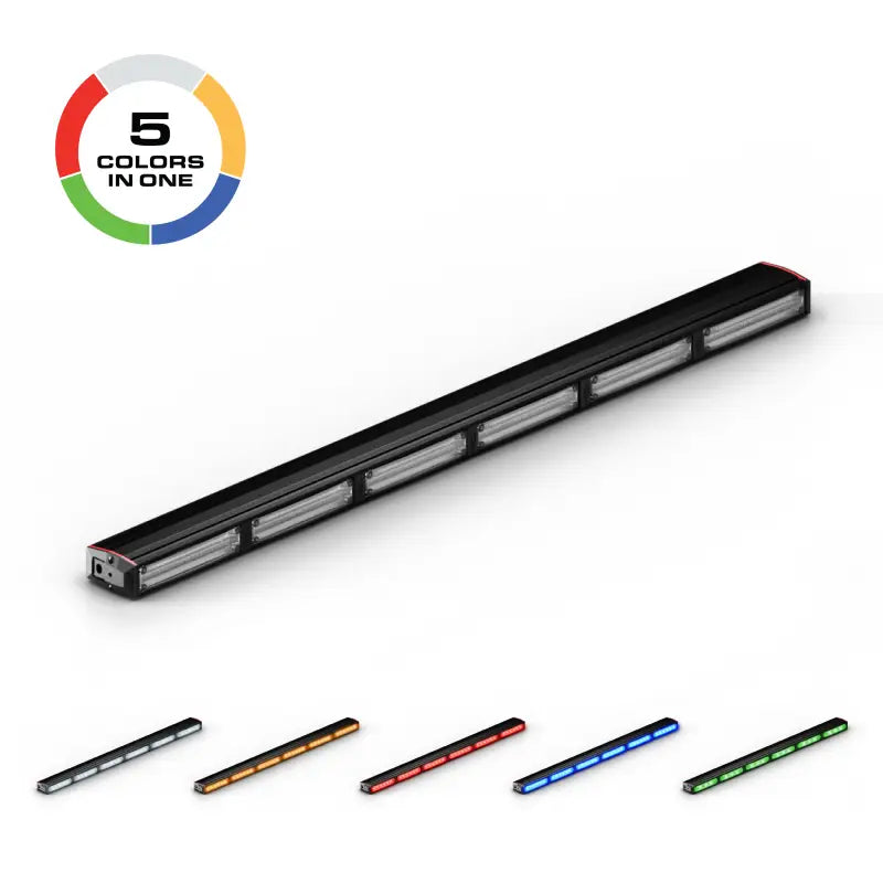 Multi-color LED light bar on Feniex Quantum 2.0 Stick Light for first responders