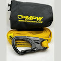 Yellow tow strap with carabiner in storage bag for Multi Purpose Webbing Kit Firefighter Rescue Tool