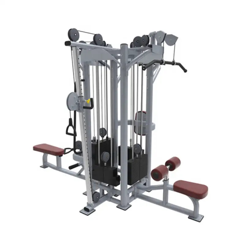 Multi-station gym equipment for first responders and firefighters in police training facilities