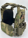 Redemption Tactical Crusader 2.0 plate carrier with multicam camouflage and magazine pouches
