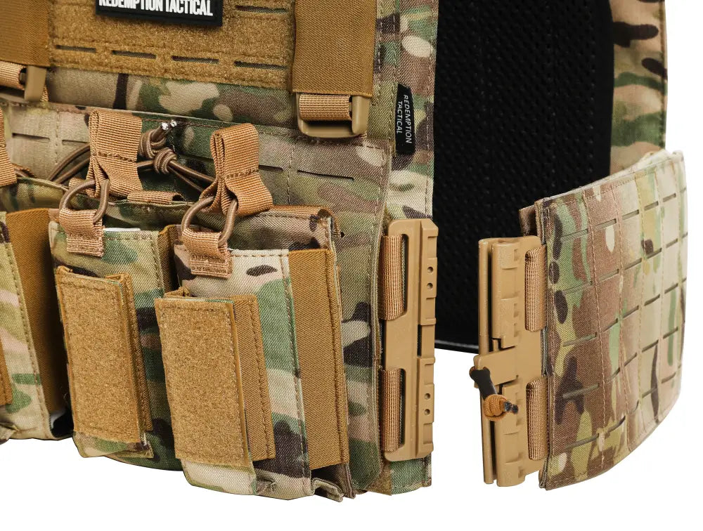 Redemption Tactical Crusader 2.0 Plate Carrier Vest with MultiCam camouflage and modular attachments