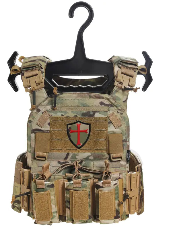 Redemption Tactical Crusader 2.0 plate carrier vest with multicam tactical vest and pouches