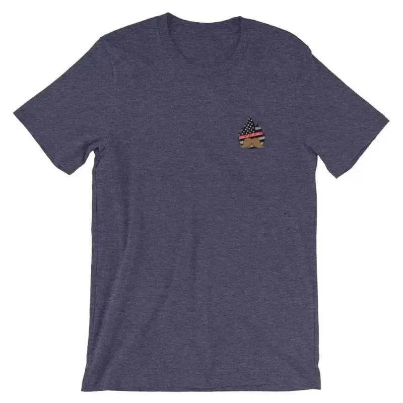 Navy blue Movember - Short Sleeve t-shirt with American flag star emblem on chest
