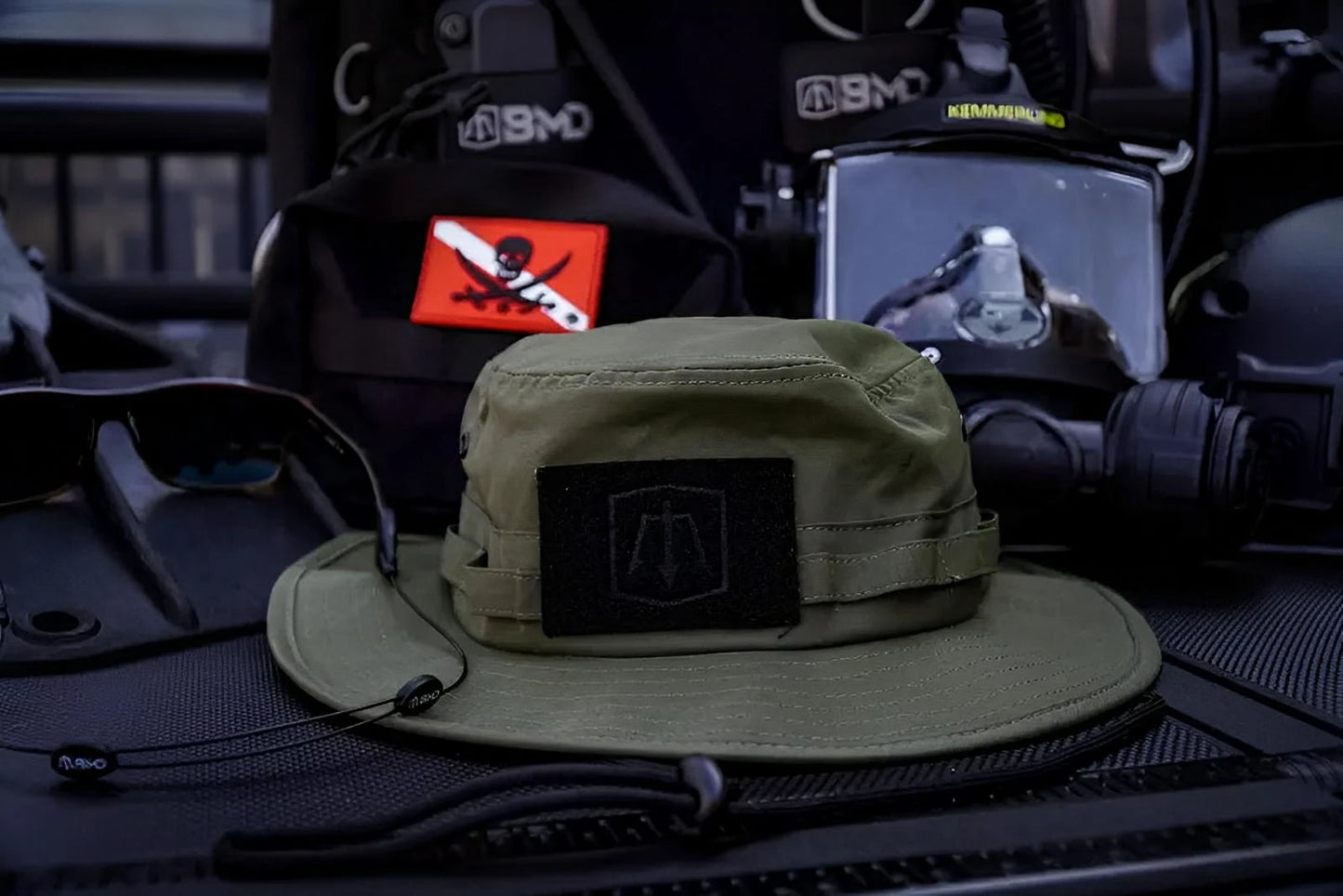 Olive green Waterman Boonie hat ideal for first responders and firefighters