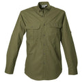 Olive green Safari Shirt for Men with two chest pockets for carrying essential outdoor gear