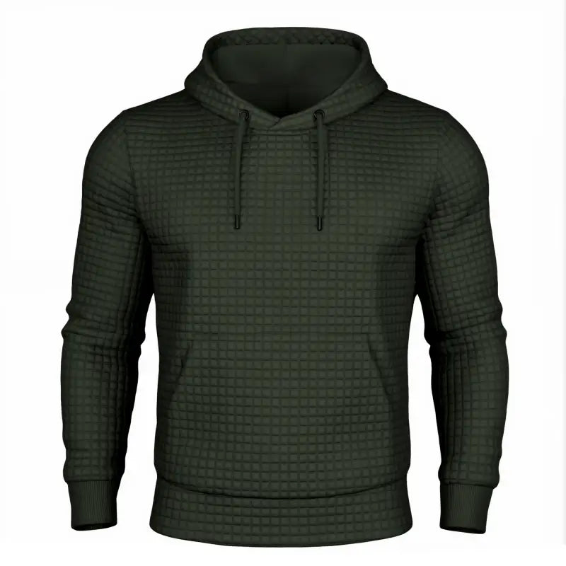 Olive green quilted Standoff Concealment Hoodie Mk.II with hand pocket and concealment features