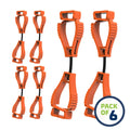Orange adjustable cable organizers for Glove Clip Safety Holder to keep cables tidy