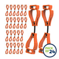 Orange cable management clips for Glove Clip Safety Holder to enhance organization