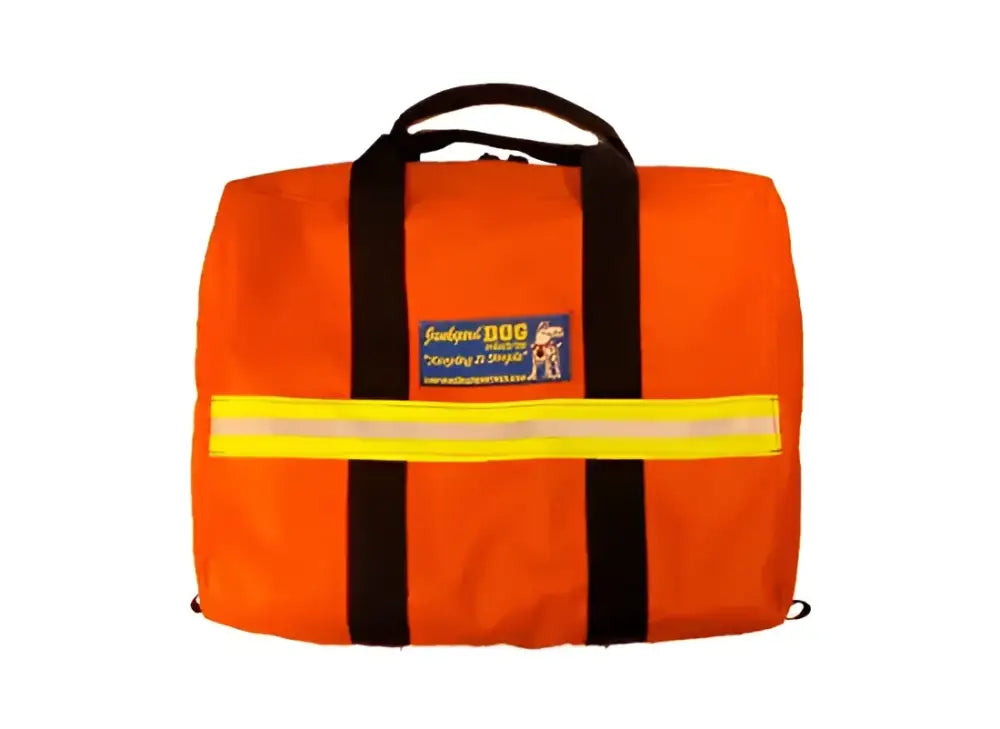 Orange duffel bag with black straps from Crash Bag Kit Standard, part of the Crash Bag collection