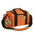 Orange Scherber First Responder Bag with black straps, reflective strips for EMT EMS trauma