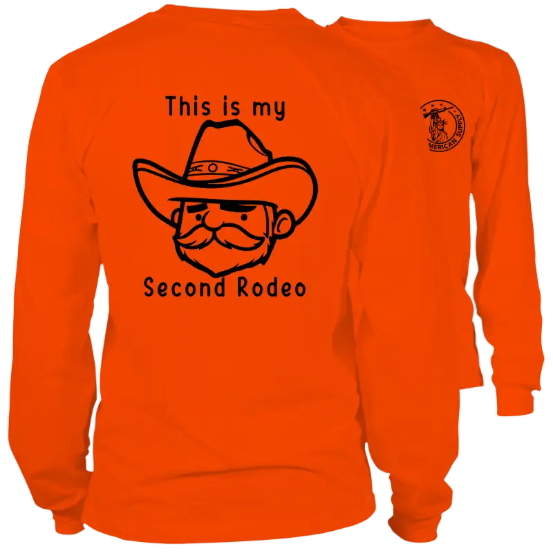 Orange long-sleeved safety yellow hi-vis shirt from My Second Rodeo product line