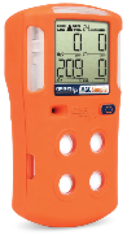 Orange multi-gas detector from 4 GAS DETECTOR with 3 year run time for safety