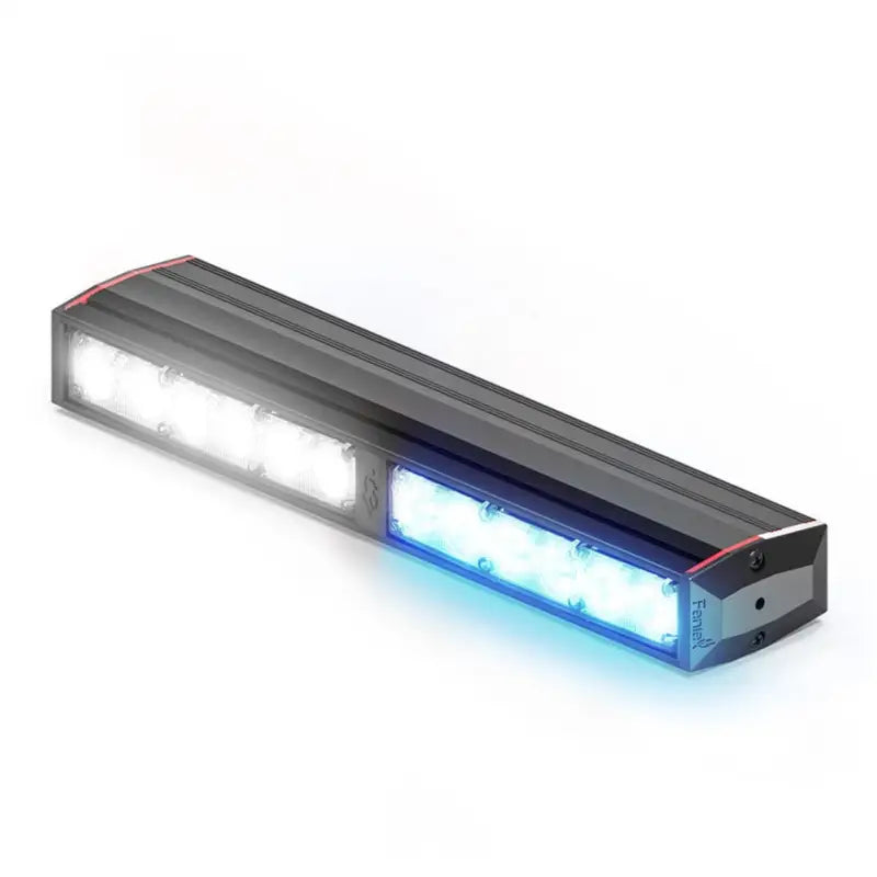 Rectangular LED aquarium light featuring Feniex Fusion-S stick light for first responders