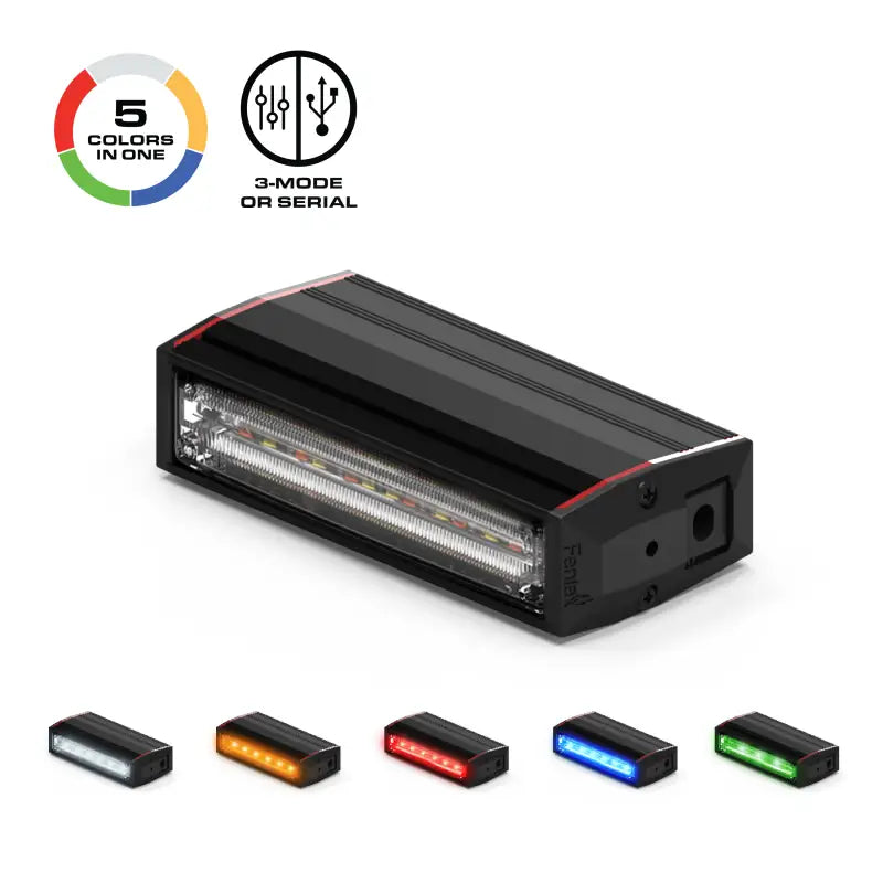 Rectangular LED emergency light from Feniex Q Series featuring serial technology and Q-Link device integration
