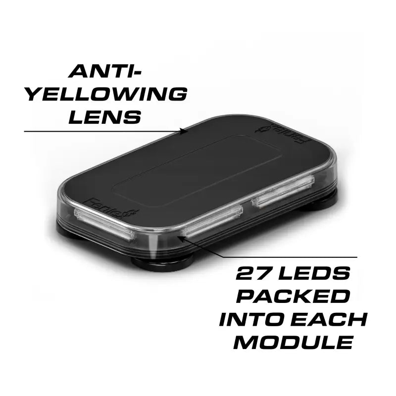 Rectangular LED warning light on Feniex Quantum 2.0 14’’ Mini Light Bar for first responders