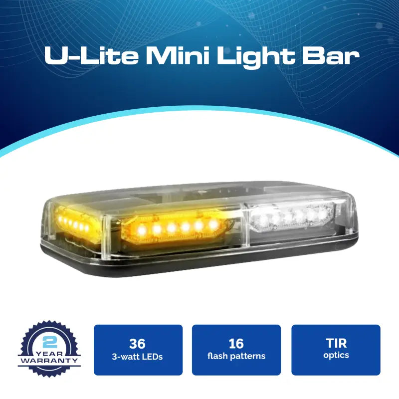 Rectangular U-Lite Mini Light Bar for enhanced visibility and compact illumination