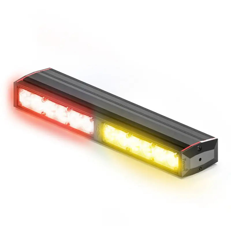 Rectangular LED warning light bar on Feniex Fusion-S stick light for first responders
