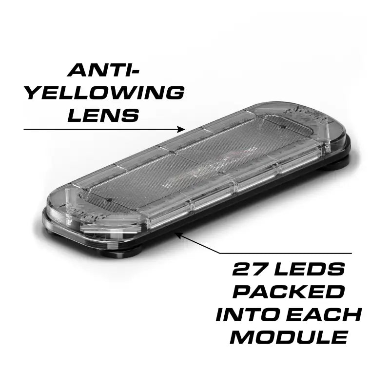 Rectangular Feniex Quantum 2.0 27-inch mini light bar for emergency vehicle lighting