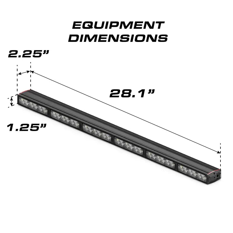 Rectangular LED light bar on Feniex Fusion Work Light for high-intensity illumination