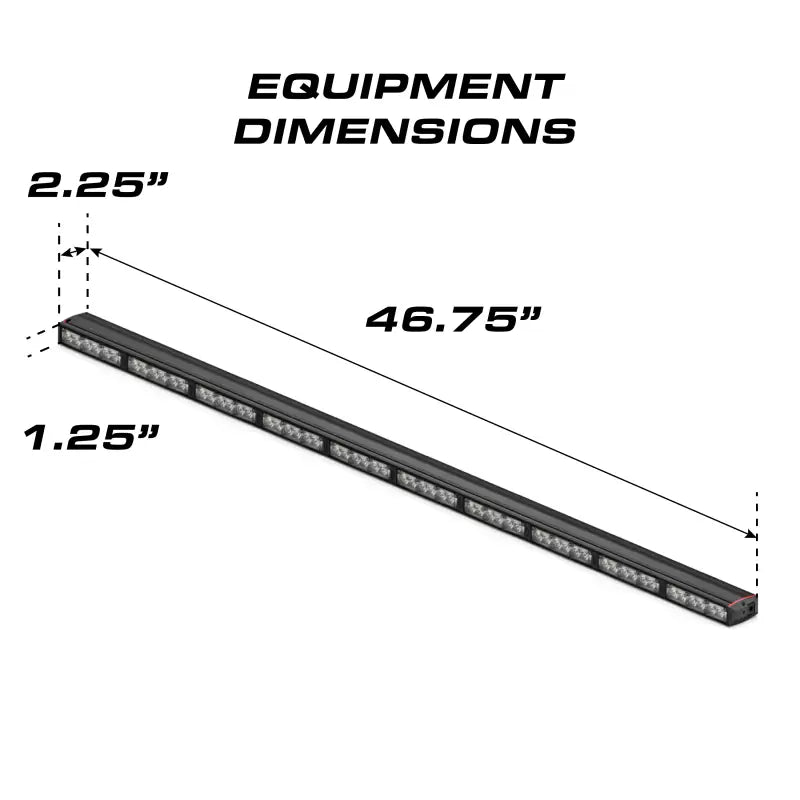 Rectangular Feniex Fusion Work Light Bar with Dimensions for Download Feniex Fusion